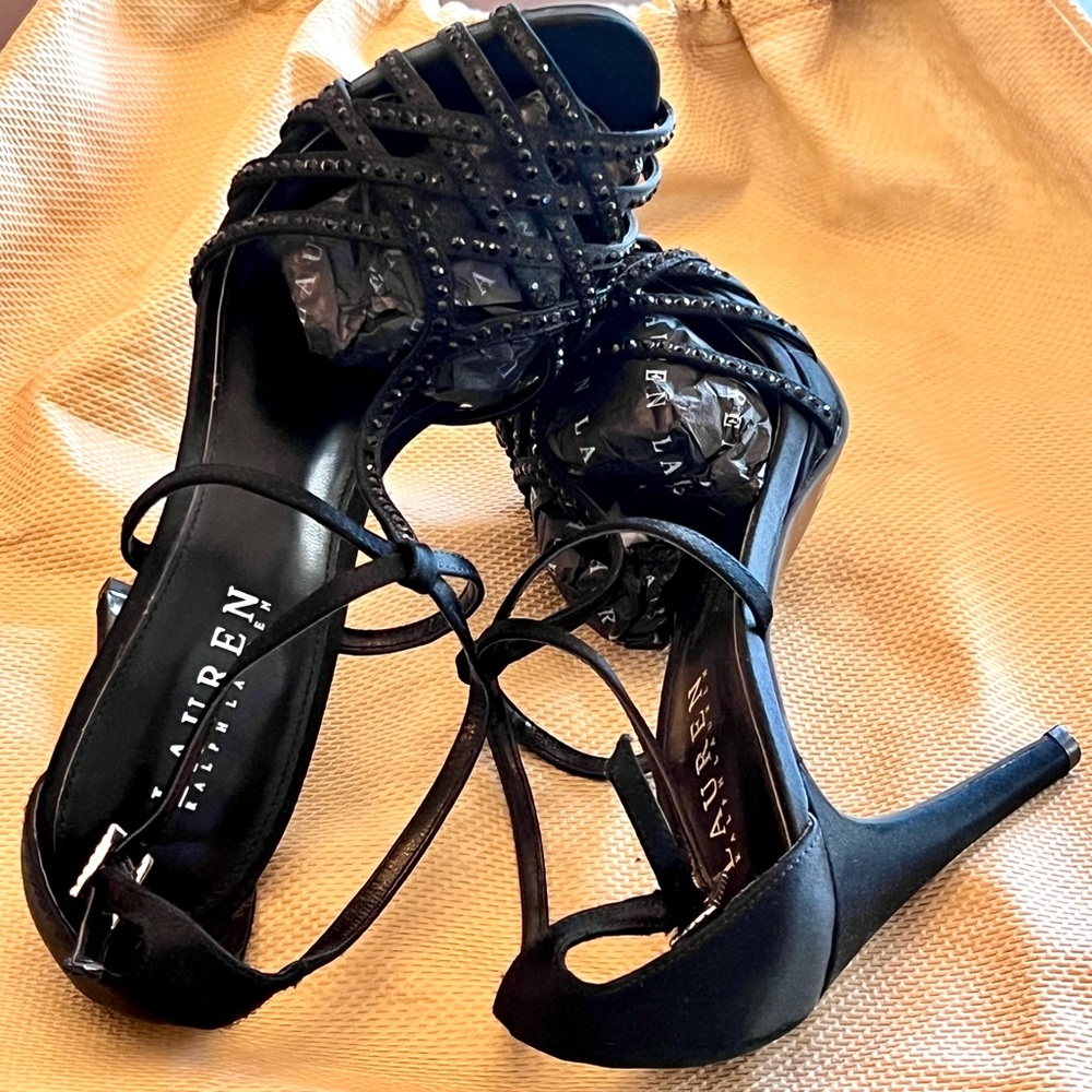Rauph Lauren Luxury Festive Satin Heels
